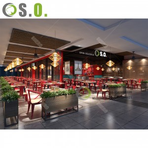 Customized Hot Pot Shop Restaurant Furniture Coffee Shop Interior Design and Display Furniture Coffee Shop Counter