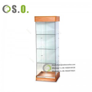 wood and metal museum display case vitrine model for sale