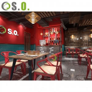 Dining table and chair canteen dining table and chair Restaurant Fast food restaurant dining table and chair