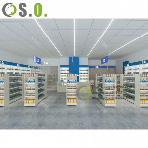 [Copy] Simple Pharmacy Counter Design Pharmacy Shop Decoration Wood Showcase For Medical Store Decoration