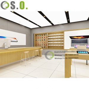 Professional mobile shop phone showcase wooden counter furniture design