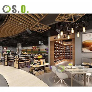 The latest design supermarket design layout 2023 modern shelves for food goods