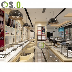 Sunglass shop advanced LED light glass display cabinet display stand custom factory direct sales