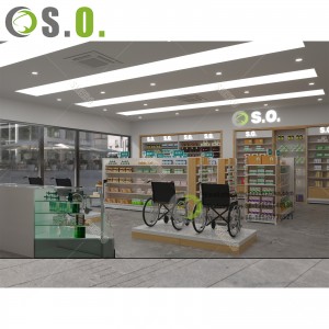 Customized Modern Pharmacy Furniture Medical Store Counter Design Medical Shop Interior Design