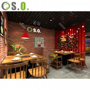 Restaurant Table And Chair use Double side restaurant booth seating fast food sofa for restaurant furniture