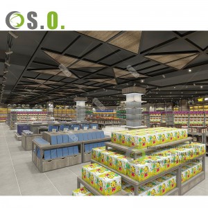 Customized Professional Supplier Interior Design Display Shelves For Supermarket