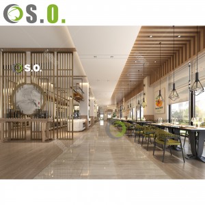 Luxury style cafe restaurant indoor table and chair