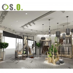 Factory sale Clothes Showroom Display Wooden Textile Shop Furniture