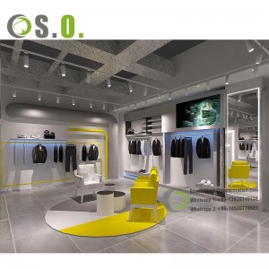 Customized Luxurious Clothing Display Cabinet Men’s Clothing Stores Fixtures Suit Display Furniture For Clothes Shop
