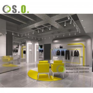 Customized Luxurious Clothing Display Cabinet Men’s Clothing Stores Fixtures Suit Display Furniture For Clothes Shop