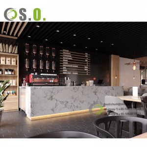 Factory Direct Selling Coffee Shop Sofas Tables Cafe Counter Food Display Glass Showcase Restaurant Cafe Furniture For Bakery