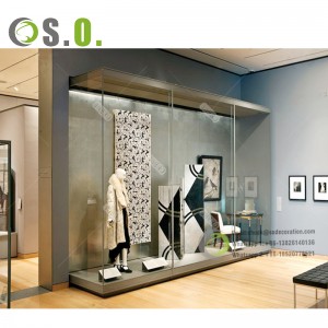 Factory Custom Museum Display Case Collection Showcase Cabinet For Shop Museum Interior Design