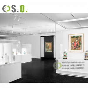 Wall Mounted Museum Showcase Recessed Display Cabinet for Retail Store Window Display
