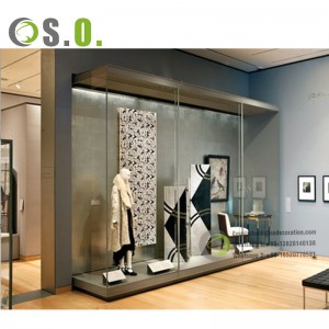 Wall Mounted Museum Showcase Recessed Display Cabinet for Retail Store Window Display