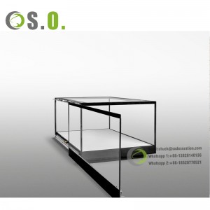 High quality Museum Cabinet Galss Museum Display Case Showroom Furniture Design