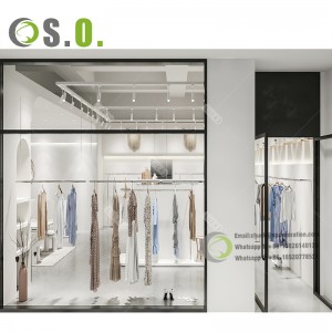Clothing Display Rack With Shelves Clothes Shop Counter Store Shelves Clothes Display