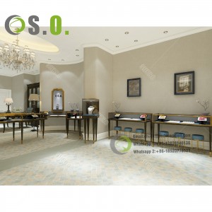 Jewelry Shop Counter Design Luxury Jewellery Shop Display Table Furniture Glass Jewelry Showcases