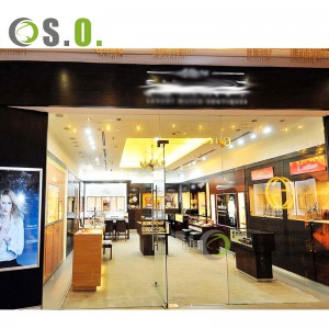 Custom Luxury Jewelry Shop Watch Store Display Stainless Steel Transparent LCD Showcase Manufacturer for Mall