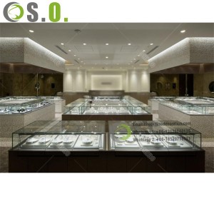 Hot Selling Jewelry Shop Interior Design Watch Jewelry Display Showcase Cabinet