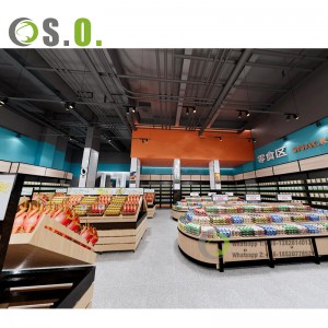 ໂຮງງານ Custom grocery gondola ຮ້ານຂາຍຢາ supermarket shelves rack shelf