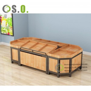 Modern Design Convenience Store Supplies Grocery Store Shelving Wooden Supermarket Display Stand