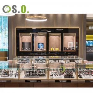 Custom Luxury Jewelry Shop Watch Store Display Stainless Steel Transparent LCD Showcase Manufacturer for Mall