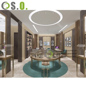 3D Rendering Jewelry Shop Display Jewelry Display Showcase Shop Decoration