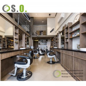 New style beauty salon furniture sets modern luxury barber chairs and table set for sale