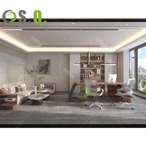High-end luxury office ceo table office design furniture modern L shape office desks