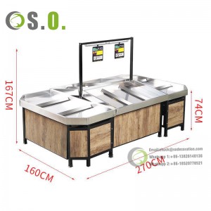 Manufacturers Shop Display Gondola Shelving Double-Sided Supermarket Wall Wooden Shelves For Retail Store