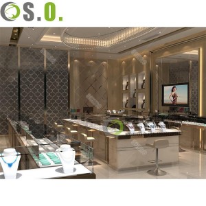 multifunction glass Luxury display cabinet for advanced jewelry store custom factory direct sales
