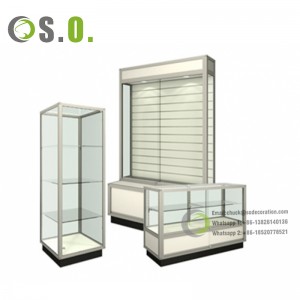 Full Vision Display Cabinet ine Sliding Glass Doors Lockable Show Cases Displays Counter for Retail Store Smoke Shop