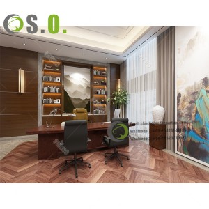 New Modern Office Furniture Designs Latest Executive Office Desk luxury Boss CEO Office Desk With Light