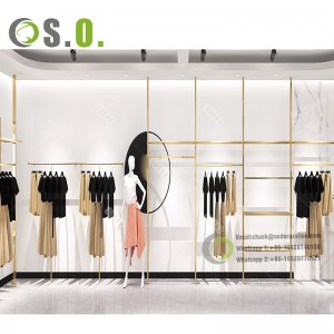 Modern Ladies Clothing Store Clothes Display Showcase Customized