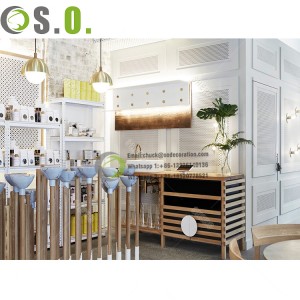 High End Coffee Bar Design Cafe Shop Kiosk Counter Furniture Bakery Cookie Food Store Table Decoration