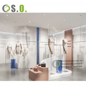 Custom Made Clothing Store Showcase Clothing Showroom Display Clothing Shelves For Stores