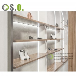 Custom Wholesale Price Clothes Shelves Boutique Display shelf Clothing Shop Display Rack Floor Stand Clothes Display Shelves