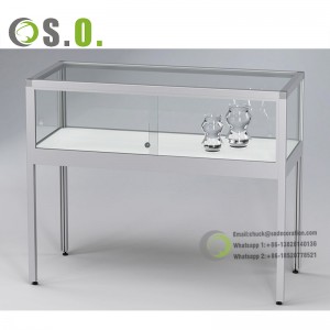 High-end glass display cabinet with customized size glass counter with lighting