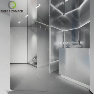 Professional Barber Shop Furniture Custom Barber Shop Mirror Station Salon Display Cabinet