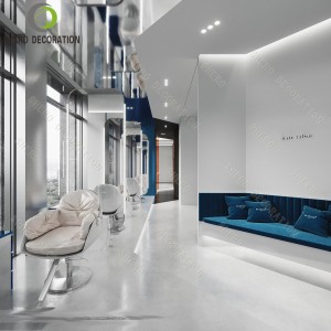 Professional Barber Shop Furniture Custom Barber Shop Mirror Station Salon Display Cabinet