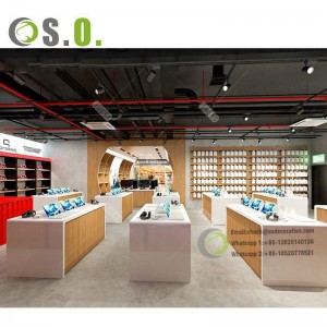 Modern Cellphone Store Design Mobile Accessories Display Furniture Showcase Phone Case Display Wall Cabinet