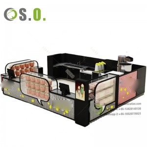 Newest Design ice cream kiosk Shopping Mall Indoor Coffee Kiosk cafe counter Coffee kiosk in mall