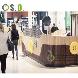 Newest Design ice cream kiosk Shopping Mall Indoor Coffee Kiosk cafe counter Coffee kiosk in mall