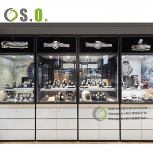 High end watch display cabinet glass counter watch shop furniture