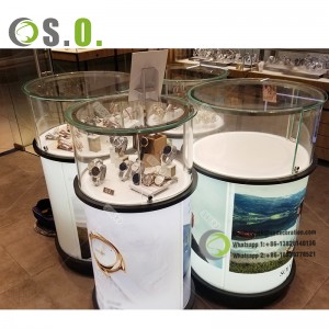 Luxury Watch Shop Furniture Interior Design Watch Glass  Display Cabinet Showcase For Watch Store