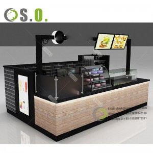 Modern Sweet Bar Counter Dessert Shopping Mall Design Custom Coffee Shop Kiosk Bar Furniture For Milk Tea