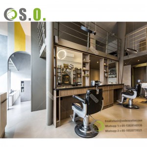 New style beauty salon furniture sets modern luxury barber chairs and table set for sale