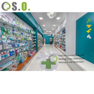 Guangzhou Shero Drugstore Pharmacy Showroom Display Cabinet / Pharmacy Shop Counter Design