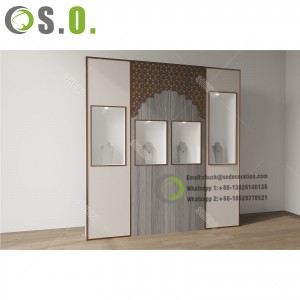 Custom Retail Shop Luxury Wood Show Jewellery Kiosk Other Commercial Furniture Showcases Jewelry Display Case Glass Cabinet