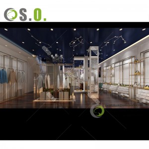 Custom Modern Women Clothing Store Display Shop Furniture Garment Luxury Clothes Display Rack For Women Clothes